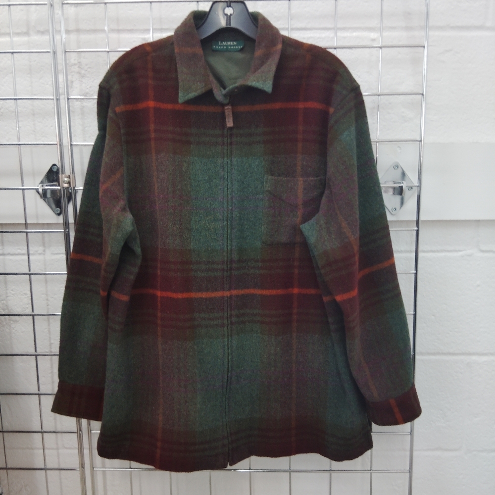 Lauren Ralph Lauren Front Zip Wool Jacket Size M - Picture 1 of 14